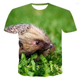 Men's T Shirts Summer Trend Fashion 3D Printing Hedgehog Pattern Comfortable And Quick-drying T-shirt Casual Cool Tops Men Wome