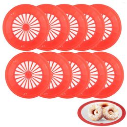 Table Mats 10 Pack Reusable Plastic Paper Plate Holders Round Holder Set With Snap-in Grooves Inch