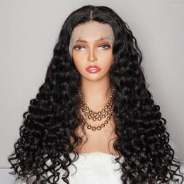 Loose Deep Wave Lace Frontal Wigs Pre Plucked 13x4 HD Transparent Front Human Hair Brazilian 4x4 Closure Wig