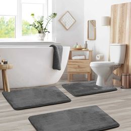 rugs Carpets Flannel Carpet Slow Rebound Sponge Bathroom Carpet Bathroom Floor Mat Memory Cotton Bathroom anti-skid mat