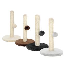 Scratchers Cat Scratching Post Claw Scratcher with Sisal Rope Cats Climbing Post Jumping Tower with Square Base and Ball Cats Toy