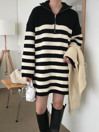 Women's Sweaters Fall Winter 2023 Woman Girls Thick Womens Women Clothing Knitted Loose Sweater Knitting Wool Pullover