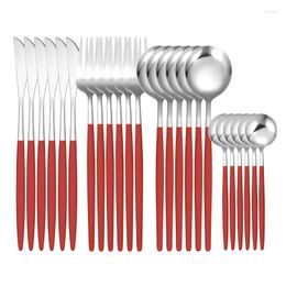 Dinnerware Sets 24 Piece Tableware Set Knife Fork Coffee Spoon Stainless Steel Silver Family Dinner Party