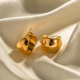 Hoop Earrings DEAR-LIFE Fashion Gold-plated Arc Studs Do Not Lose Colour Women Exaggerated