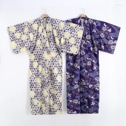 Ethnic Clothing Traditional Japan Kimono Yukata Women 95% Cotton Dressing Gown Lounge Robes Floral Print Haori Stage Show Performing Costume