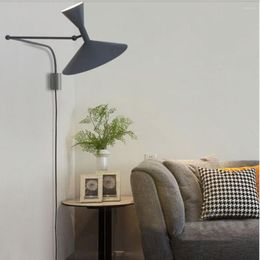 Wall Lamp Modern Fashion Creative Long Arm Optional Decorative Light Bedroom Living Room Reading LED With Bulb Indoor