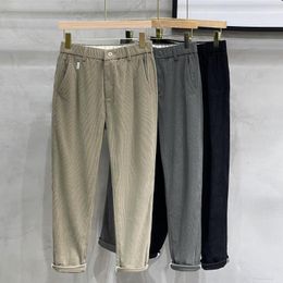 Men's Pants 2023 High Quality Autumn And Spring Section Corduroy Pant Men's Casual Loose Middle-aged Trousers Straight Long G06