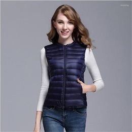 Hunting Jackets Autumn Winter Women Lightweight Thick Thermal White Duck Down Vests Female Outdoor Hiking Camping Waistcoats