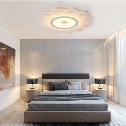 Ceiling Lights 2023 Remote Control Flower Shaped LED Lamp Bedroom Dining Room Living Ultra-thin House Decoration Lighitin