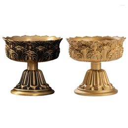 Candle Holders E56C Brass Candlestick Lotus Flower Polishing Golden Cup Buddhist Tibetan Lamp Holder Wedding Table Decoration