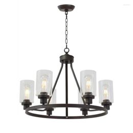 Chandeliers Black Chandelier Retro Industrial Style Farmhouse Country Restaurant Bar Table Lamp Kitchen Room Decor Crystal