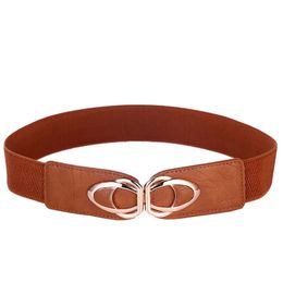 Other Fashion Accessories Women's Belt Elastic Stretch Fashion Waist Cinch Band 40CM Wide With Clasp Alloy Buckle J230502