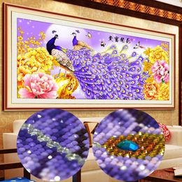 Stitch Full Special Shaped AB Diamond Embroidery Layout Diamond painting rhinestones Mosaic Pattern Crossstitch Beads Peacock Pictures