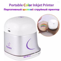 Pekoko Portable Color Inkjet Printer Handheld Support 1200dpi Wireless Connection For Customized Text Code Pattern Logo