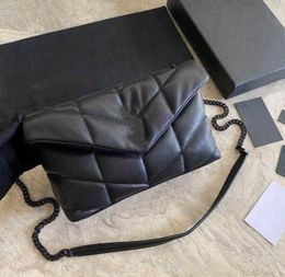Shoulder Bag Tops Quality LouLou Totes Crossbody Brown Suede Denim Blue Lady Chain Purses Designer Handbags Women Envelope Messenger Bag