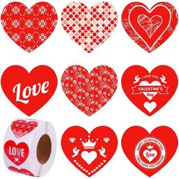 Wall Stickers 500pcs Heart Shape Labels Sticker Gift Sealing Craft Tags Scrapbooking Party Wedding Valentine's Day Stationery