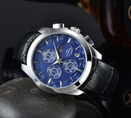 Wristwatches for Men 2023 New Mens Watches Six Es All Dial Work Quartz Watch Tis 1853 Top Brand Chronograph Clock Leather Belt Fashion Moon Phase 29