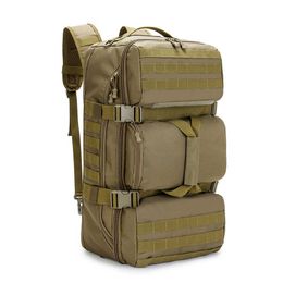 Backpacking Packs Travel Backpack Tactical Militari Bag Waterproof Hiking Rucksack Outdoor Nylon Shoulder Package for Camping Climbing Molle J230502