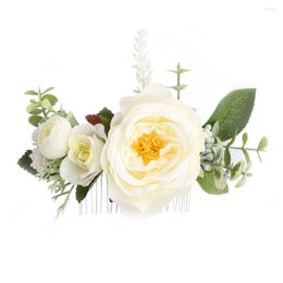 Hair Clips White Flower Plant Wedding Accessories Women Bridal Head Decoration Handade Ornament Type Tiara