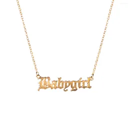 Pendant Necklaces 1 Pc Babygirl Letter Design Exquisite Collar Torque Jewellery Gift For Ladies