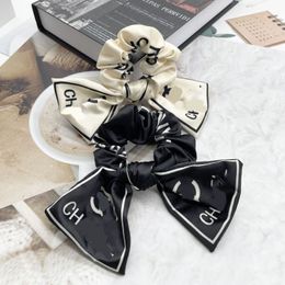 Luxury CCity Designer Letter Hair Rubber Band Smooth cloth Hair Ring Bow Brand Elegant For Charm Women Girls HairJewelry Hair Accessory High Quality