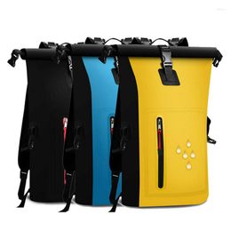 Backpack 25L Outdoor PVC Waterproof Swimming Bag Large Capacity Camping Water Dry Airtight Ocean Pack Paddle Men Women