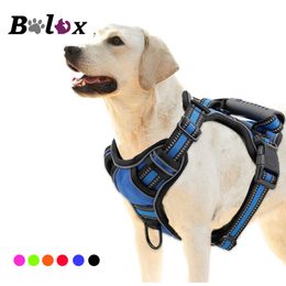 Dog Collars Leashes Dog Harness No Pull Breathable Reflective Dog Harness Vest with Handle For Small Large Dogs Outdoor walking Training Supplies 230428