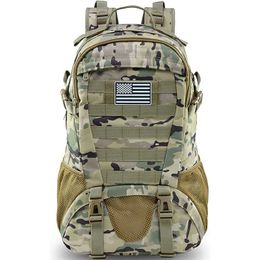 Backpacking Packs 35L Military Tactical Backpack Army Molle Assault Rucksack 3P Outdoor Travel Hiking Rucksacks Camping Hunting Climbing Bags J230502