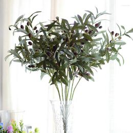 Decorative Flowers 1pc Artificial Fake Plant Simulation Leaves Olive Leaf Beautiful Silk Flower Green Party El Table Garden Household