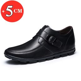 Loafers Men Leather Shoes Elevator Shoes Man Sneakers Heightening Increasing Shoes Height Increase Shoes Insole Shoes 5CM