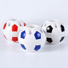 Football Ball Shape Pen Pencil Holder Soccer Makeup Brush Holders Student Supplies Sports Gift Desktop Decoration