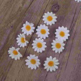 Decorative Flowers 100 Pcs Floral Decor Garland Making Sunflower Artificial Cake Ornament Gerbera Daisy Heads Bulk