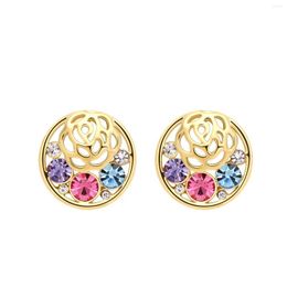 Stud Earrings ER-00086 Luxury Designer Jewelry Allergy-free Acrylic Hollow Flower Women's Day Gift For Mom & Wife Lady Earings