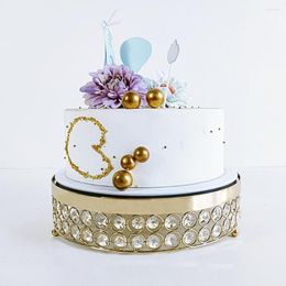 Bakeware Tools 1 Pcs Gold Silver Crystal Cake Stand Dessert Holder Wedding Party Birthday Tea