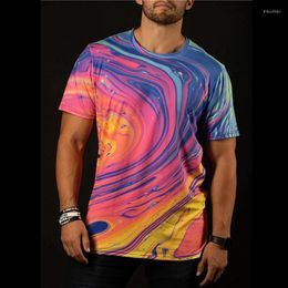 Men's T Shirts Graffiti Casual Sports T-Shirt Short Sleeve O-Neck Breathable Summer Men's And Women's Fashion 3D Printing Funny