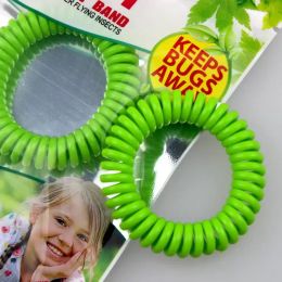 DHL Mosquito Repellent control Bracelet Elastic Coil Spiral Hand Wrist Band Telephone Ring Chain Anti-mosquito Bracelets Pest Control