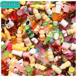 Clay Dough Modelling 10Pcs Diy Slime Accessories Beer Bottle Bar Sugar Bead for Toys Food Fruit Lucky Bag Educational Children Gift