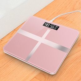 Scales Easy to Read Fashion Smart Digital Body Weight Bathroom Scale Antislip Bathroom Scale USB Power Weight Loss Products