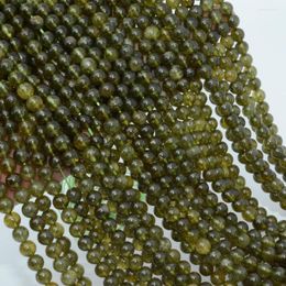 Beads Natural Green Grossularite / Grossular Garnet Loose Round 6mm 8mm