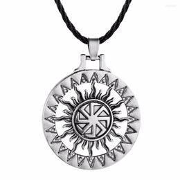 Pendant Necklaces Nostalgia Good Luck Slavic Wheel Kolovrat Pendants Amulets Talismans Mens Jewlery Making