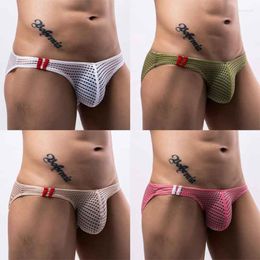 Underpants Low Waist Sexy Men Transparent Mesh Panties Hollow Breathable XXL Temptation Passionate Briefs Gay Exotic Clothing