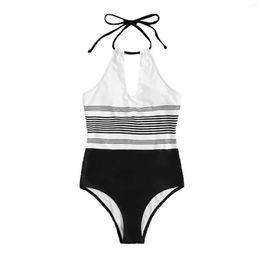 Women's Swimwear Women's 1 Piece Bathing Suits Halter Ring Bikini Set With Cover Up Skirt Swimsuits For Women Top