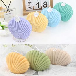 Scented Candle Ocean Shell Silicone Candle Mould Large Round Scallops Scented Candle Making Resin Moulds Handmade Plaster Craft Home Decoration Z0418