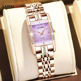 Wristwatches Women's Simple Waterproof Quartz Wrisrtwatch Fashionable Blingbling Diamon Watch Square Ultrathin BraceletWristwatches