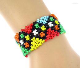 Bangle Handmade Bead Bracelet Hippy Friendship Roll Crochet Woven Seed Beads Rhombus Bracelets For Women Men 2023 Gift