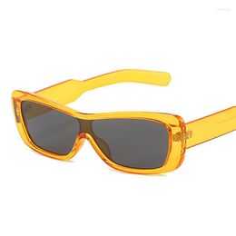 Sunglasses Narrow Conjoined Square Women's Fashion Small One Piece Men Sun Glasses Vintage Eyewear Shades U