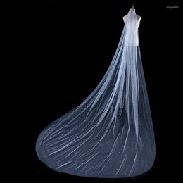 Bridal Veils NZUK Long Pearls Veil With Comb 3M One Layer Wedding For Bride Velo De Novia Largo Accessories