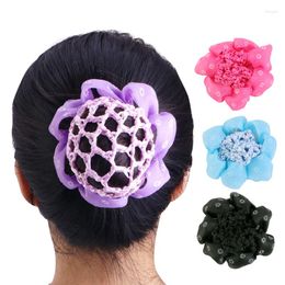 Hair Accessories Kids Child Bun Cover Snood Net Ballet Dance Crochet Decor Headwear Ponytail Fixed Holder