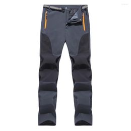 Men's Pants Hiking Cargo Men Outdoor Quick-Dry Lightweight Waterproof Sport Pant Mountain Climbing Camping Zipper Pocket With Belt