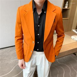 Men's Suits 2023 Boutique Casual Suit Jackets Blazer For Men Wedding Slim Fit Outwear Single Breasted Blazers Elegant Luxury Coats Korean